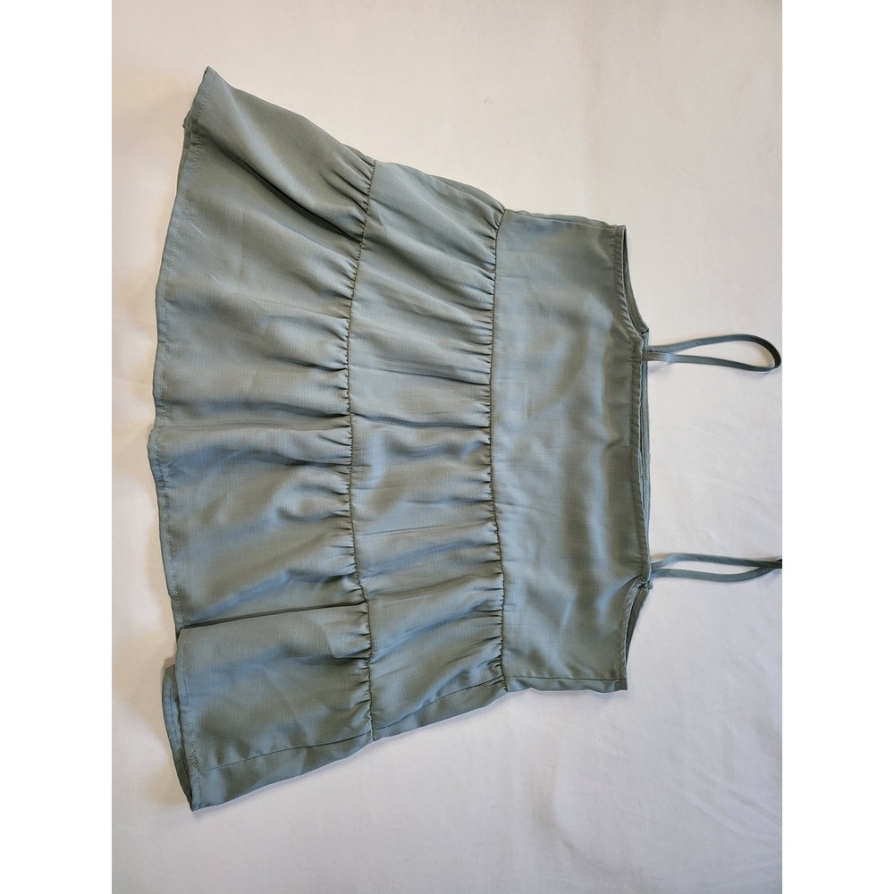 Paper Crane Sage Green Tiered Babydoll Camisole C11387AT Small - Picture 6 of 6